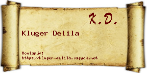 Kluger Delila névjegykártya